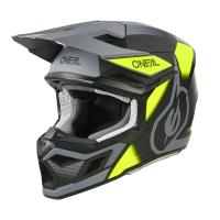 Oneal Шлем кроссовый 3Series Neon Vision V.24 серый/желтый в Волгограде