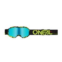 Oneal Маска кроссовая детская B-10 Attack V.24, желтый, иридиевые линзы в Волгограде