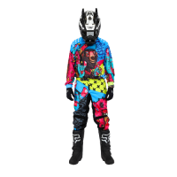 Grom Штаны кроссовые Fatbear LimeBlue в Волгограде