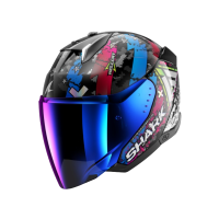 Shark Шлем Skwal I3 Jet Hellcat Black/Chrome/Blue в Волгограде
