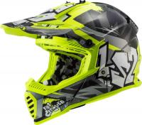 LS2 Шлем MX437 Fast Mini Crusher Черно-желтый в Волгограде