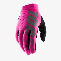 100% Мотоперчатки текстильные женские Brisker Neon/Pink/Black в Волгограде