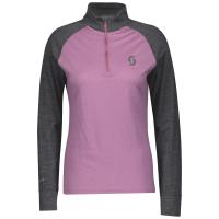 Scott Термокофта женская  Zip Defined Merino dark grey melange/cassis pink в Волгограде