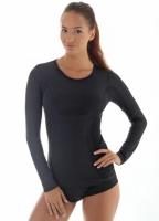 Brubeck Футболка женская дл.рукав Comfort Wool Черный в Волгограде