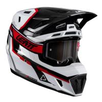 Leatt Шлем кроссовый  7.5 V26 White-Red + очки Velocity 4.5 в Волгограде