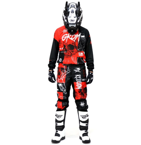 Grom Штаны кроссовые MX Religion red в Волгограде