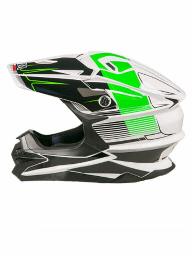 AIM Шлем кроссовый JK803 White/Green в Волгограде