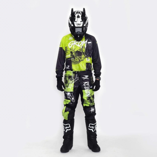 Grom Штаны кроссовые MX Religion lime в Волгограде