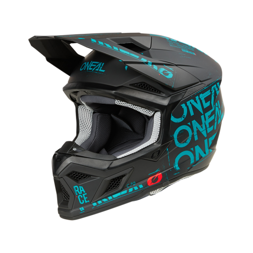 Oneal Шлем кроссовый 3Series Static черный/бирюзовый в Волгограде
