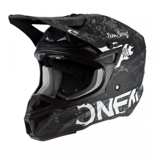 Oneal Шлем кроссовый 5Series Polyacrylite Черный/Белый в Волгограде